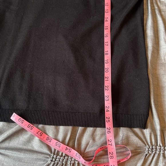 Adrianna Papell Sz M Black Sequin collar twofer sweater top NWT B1015 - Picture 6 of 8